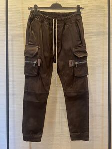 rick owens リックオウエンス マストドン　カーゴジョグ　レザーパンツ leather cargo pants 50 super rare