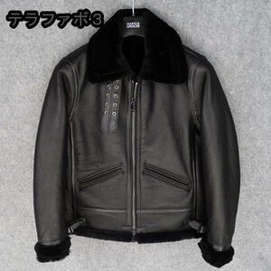 秋冬新品　暖かい　厚手　本革ジャケット メンズ ムートン　ウール 革ジャン　本革コート S～4XL　黒