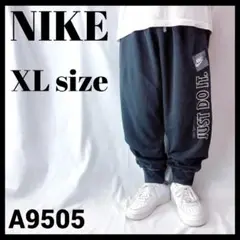 極太 ナイキ NIKE JUST DO IT スウェットパンツ 黒 メンズ XL