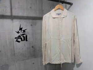 BAL バル balanceweardesign バランスウェアデザイン 裾紐入り 長袖 レーヨンシャツ M/ナチュラル系/メンズ