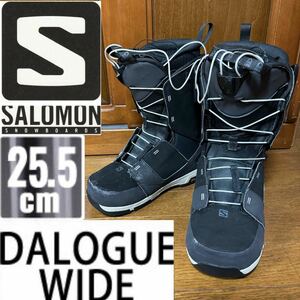 SALOMON サロモン DIALOGUE WIDE ダイアログ ワイド スノーボード スノボ ブーツ 靴 25.5cm 25.5 オールラウンド 黒 ブラック ダイヤログ