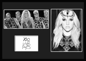 10種類!Kesha/ケシャ/Ke$ha/サインプリント&証明書付きフレーム/BW/モノクロ/ディスプレイ (3-3W)