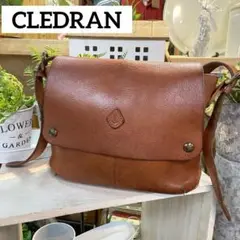 CLEDRAN クレドラン⭐️ショルダーバッグ　レバー　ブラウン