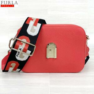 1円～！【70088-14BS】未使用・展示処分品　FURLA フルラ スリーク ミニ クロスボディバッグ ショルダーバッグ レッド レザー 鞄