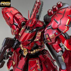 RG 1/144 MSN-04 サザビー (クリアカラー) 塗装済み完成品 (メカニカルコアメッキ風塗装)