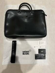 【新品】MONTBLANC ビジネスバッグ 黒 レザー 未使用