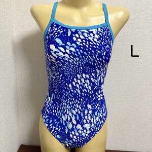 D789ストレッチ♪かわいい魚の群れデザイン女子競泳水着♪アンダーやコレクションや撮影会にも♪サイズL