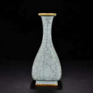 宋時代 官窯 青磁 玉壺春瓶唐物 中国美術 工芸品 高さ25.5cm 直径11cm【HB682】