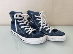 ☆極美品！【CONVERSE】 コンバース ハイカット ダメージデニム 24.5㎝ ☆彡