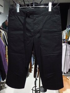 JILSANDER ジルサンダー イタリア製 7分丈 コットン ベルテッド パンツ 黒 34