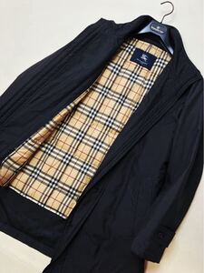 b31未使用級　ラグジュアリー目立ちキルティング付き　定価15万●BURBERRY LONDON●ステンカラージャケットコート バーバリーコート メンズ