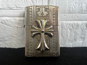 【KH1163】 ZIPPO オイルライター 十字架 ジッポー 喫煙具　火花確認済み