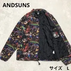 AND SUNS アンドサンズ　総柄　ボタンダウン　ジャケット　内側キルティング