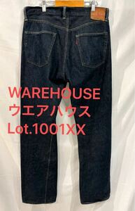 WAREHOUSE ウエアハウス Lot.1001XX 13.5oz オリジナルストレート ジーンズ デニム INDIGO w34 アメカジ ヴィンテージレプリカ 