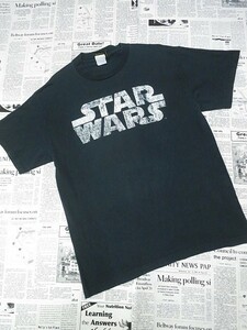 スターウォーズ STAR WARS Tシャツ 半袖 ロゴプリント 黒 ブラック X-003953 ゆうパケット