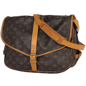 ルイ・ヴィトン Louis Vuitton ソミュール 35 斜め掛け ショルダーバッグ モノグラム ブラウン M42254 レディース 【中古】