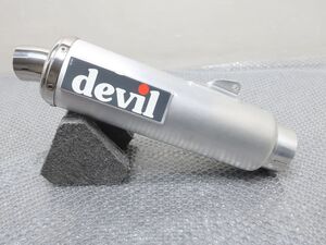 未使用 約76Φ 汎用 デビル スリップオン devil マフラー サイレンサー ●100サイズ X23103K T07K 82