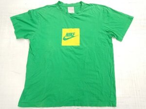 ♪♪NIKE　ナイキロゴTシャツ　グリーン×イエロー　L　コンデション良♪♪