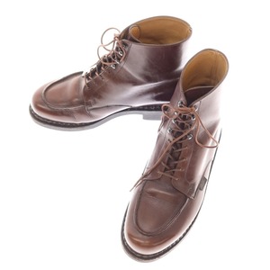 【中古】パラブーツ Paraboot BEAULIEU Uチップ レースアップブーツ ブラウン【サイズ6】