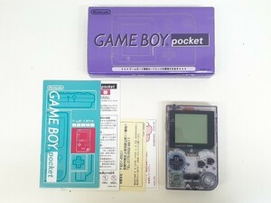 B484-N41-333 Nintendo ニンテンドー GAMEBOY pocket ゲームボーイポケット MGB-001 クリアパープル 本体 通電確認済 現状品3