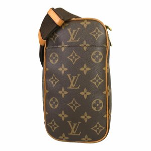 【1円～】ルイヴィトン LOUIS VUITTON ショルダーバッグ モノグラム ポシェット・ガンジュ M51870 レザー ブラウン 中古