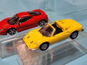 新品未展示　FERRARI DINO 246GTS 458　　　　　　ITALIA　2台セット　1/43