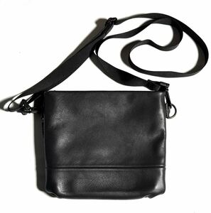 カドヤ LEATHER MINI SHOULDER レザーミニショルダーバッグ ブラック 