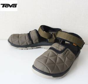 【 Teva テバ 】撥水 スポーツサンダル Hurricane Hybrid 27cm カーキ 1103218 定価¥13,200 キルティング Durabrasion Rubber シューズ 靴