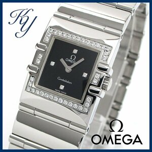 1円～ 価格高騰 3ヶ月保証付き 磨き済み 美品 本物 定番 人気 OMEGA オメガ コンステレーション カレ ダイヤ レディース 時計