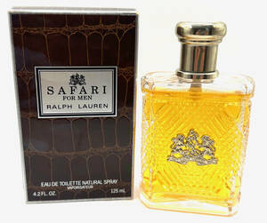 ★ポロ香水・RALPH LAUREN SAFARI FOR MEN EDT.125ml Natural Spray 4.2FL.OZ. 125ml・★展示USED/残量約95% ★約118ml