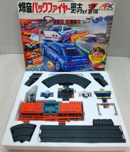 通電OK☆爆音バックファイヤー 富士スピードウェイ セット XS-118 AFX HO-SCALE RACING TOMY 長谷見選手デザイン GT-R 現状品☆