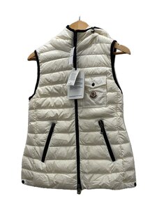 MONCLER◆ダウンベスト/1/ナイロン/WHT/無地/H10931A00062 5396Q