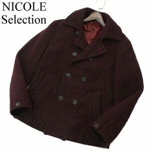 NICOLE Selection ニコル セレクション 秋冬 日本製生地★ ウール Pコート Sz.50　メンズ　A3T15366_C#N