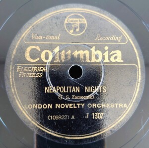 【蓄音器用SP盤レコード/ヒビ有】NEAPOLITAN NIGHTS/THE MIDNIGHT WALTZ/LONDON NOVELTY ORCHESTRA