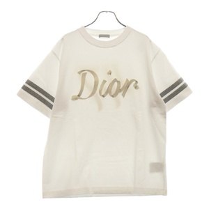 DIOR ディオール 22SS 22SS コットンコンパクトジャージー リラックスフィット 半袖Tシャツ カットソー ホワイト 293J659A0554