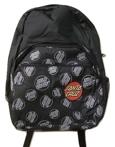 JB即決 SANTACRUZ サンタクルーズ ALLOVER DOT BACKPACK オールオーバードット リュック 黒 ブラック 新品 VANS 80 90 USA