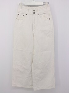 ◇ JEANASIS ジーナシス ワイド デニム ジーンズ パンツ サイズS ホワイト系 レディース P