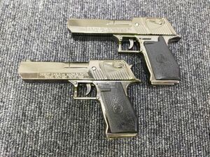 P33 火未確認 ジャンク EAGLE デザートイーグル44 マグナムピストル型ガス式ライター 喫煙具 2個セット 長：11cm