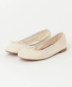 「Repetto」 ビジューバレエシューズ 37 ベージュ レディース