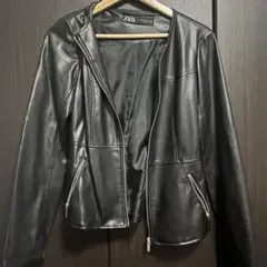 【ZARA】黒 レザージャケット ライダース