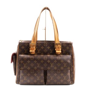 LOUIS VUITTON ルイヴィトン ミュルティプリ・シテ M51162 ハンドバッグ トートバッグ モノグラム・キャンバス×レザー ブラウン×ゴールド