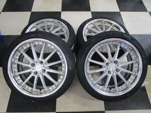 希少 WORK RIZALTADO リザルタード SPOKE2 アクア 17インチ 7.5J +40 4H100 中古 24年製 ＭINERVA RADIAL F205 195/45R17 新品 USDM