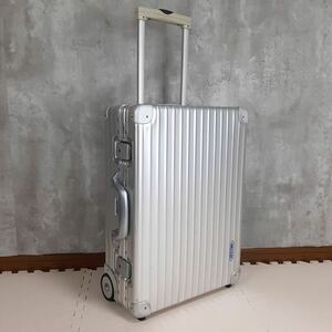 【美品】廃盤 RIMOWA リモワ OPAL オパール 35L 機内持ち込み 2輪 アルミ スーツケース キャリーバッグ 銀色 シルバー キャビントローリー