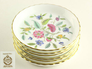 洋食器　MINTON　ミントン　HADDON HALL　プレート　6客　径9.2ｃｍ　F1416