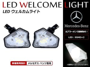 ベンツ BENZ Sクラス W221 LED キャンセラー内蔵 ドアミラー ウェルカムランプ ユニット T10ソケット SMD9連 左右2個セット