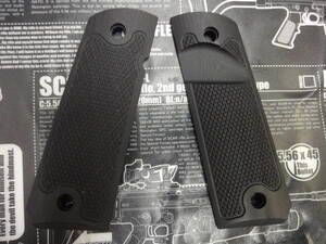 LOKGRIPS 実物 1911 フルサイズ classic 黒 EX magリリース G10製 グリップ