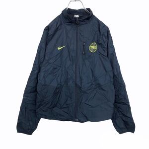 NIKE ナイロンジャケット キッズ M ネイビー ナイキ ジャージ スポーツ ドライフィット 古着卸 アメリカ仕入 t2109-3290