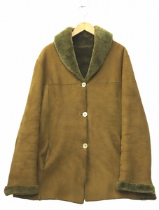 MONREAL Y MERCADER モンレアル イ メルカデル 裏ファー ボタンアップ ムートンコート 40 KHAKI カーキ レディース