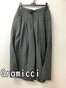 グラミチ (Gramicci) カーキワイドパンツ ウエストゴム サイズM