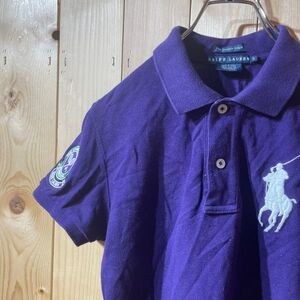 [KWT3974] RALPH LAUREN ポロシャツ レディース パープル S ポス